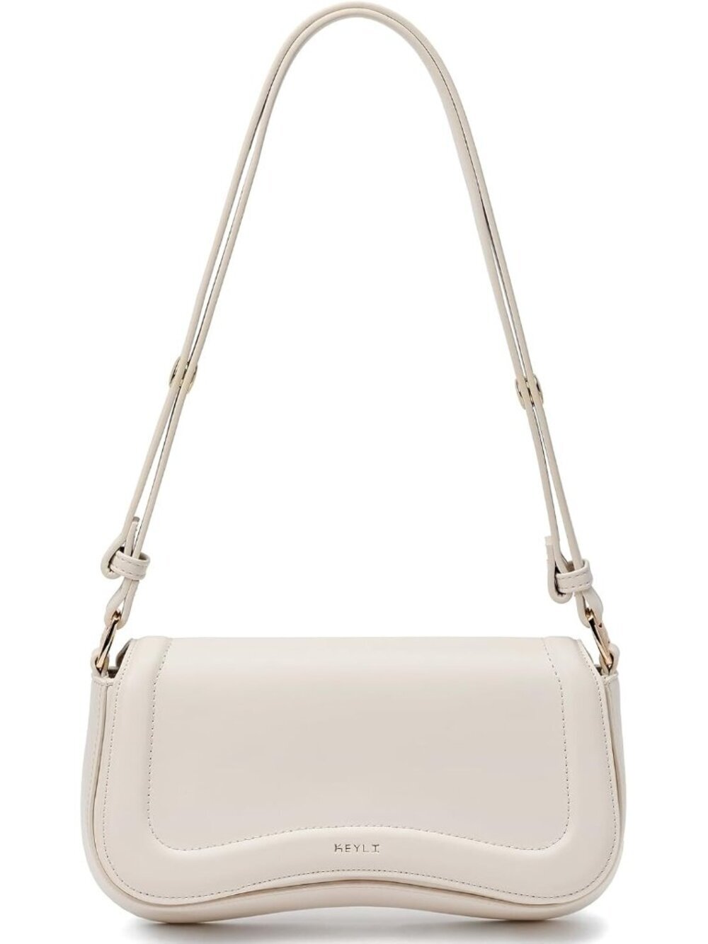 Women's Beige Cross-body Purse Waterproof Leather Small Clutch Shoulder Bag